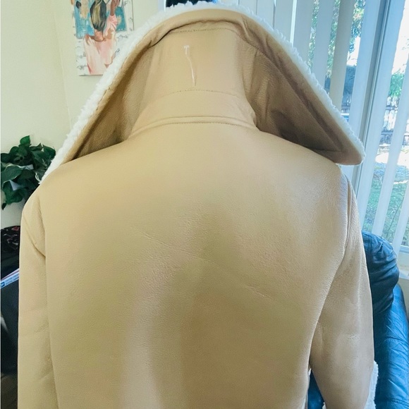 Avec Les Filles Darylane Faux-Shearling Faux-Leather Woman’s Coat Size M - Picture 9 of 16